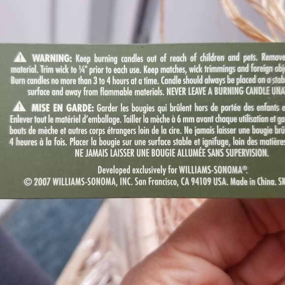 Williams Sonoma Hand Painted Pumpkin Shaped Candle - Picture 5 of 7